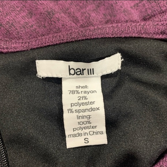 BAR III Purple Long Sleeve Sweater Dress with Elastic Waist - Picture 9 of 11